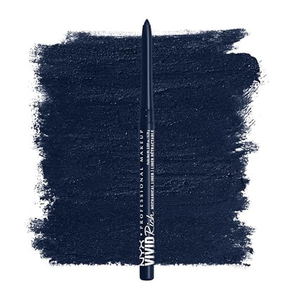 Lápiz de Ojos Mecánico NYX PROFESSIONAL MAKEUP, Eyeliner Retráctil Cremoso Vivid Rich - Sapphire Bling, Lápiz de Ojos Azul Profundo - imagen 3