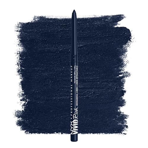 Lápiz de Ojos Mecánico NYX PROFESSIONAL MAKEUP, Eyeliner Retráctil Cremoso - Sapphire Bling, Lápiz de Ojos Azul Profundo - imagen 2