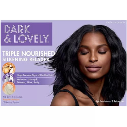 SoftSheen-Carson Dark and Lovely Relajante Sin Sosa Triple Nutrición Regular con Manteca de Karité, Aceite de Jojoba y Aceite de Aguacate - imagen 1