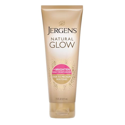 Loción Corporal Autobronceadora Jergens Natural Glow, Hidratante Diario para Piel Clara a Media, con Aceite de Coco, Vitamina E y Antioxidantes, 7.5 - imagen 2