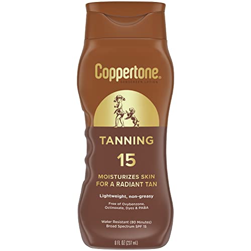 Loción Bronceadora Coppertone, Protector Solar SPF 15, Ligera y No Grasosa, Resistente al Agua, Libre de Oxybenzone, Hidratante para un Bronceado - imagen 3