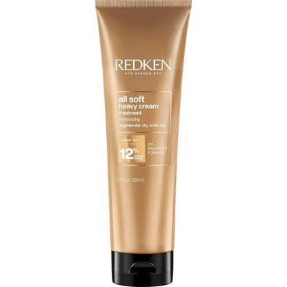Redken All Soft Heavy Cream Máscara Tratamiento - Acondicionador Hidratante Profundo para Cabello Seco, Suaviza y Aporta Brillo con Aceite de Argán - imagen 1