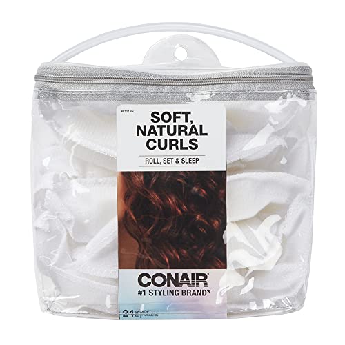Rizadores de Tela Conair para Dormir, Rollos Suaves para Cabello Natural, Paquete de 24, Colores Variados - imagen 1