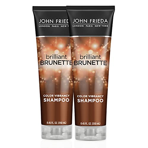 Champú John Frieda Brilliant Brunette, Potenciador de Color, Protege Tonos Multidimensionales, Con Aceite de Almendra Dulce, 8.45 Oz - imagen 1