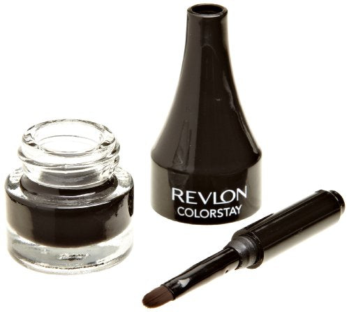 Eyeliner en Gel Crème Revlon ColorStay, Waterproof, Resistente a Manchas, Larga Duración con Aplicador de Precisión, 001 Negro, 0.08 Oz - imagen 2