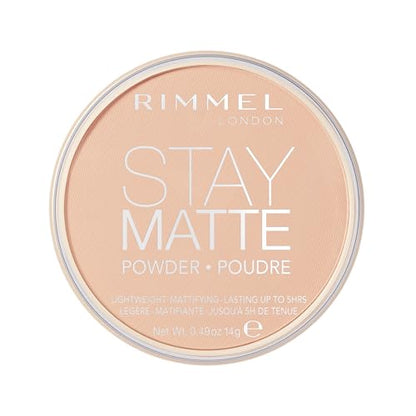 Rimmel London Stay Matte - 003 Natural - Polvo Compacto, Ligero, Alta Cobertura, Control de Brillo, 0.49oz - imagen 1