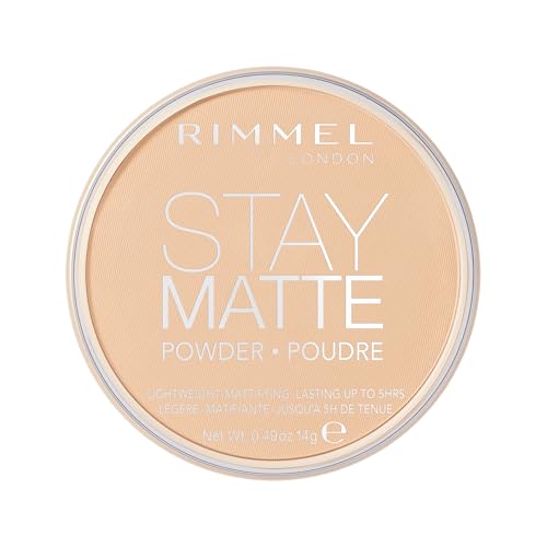 Rimmel London Stay Matte - Polvo Compacto 011 Creamy Natural, Ligero, Alta Cobertura, Control de Brillo, 0.49oz - imagen 1