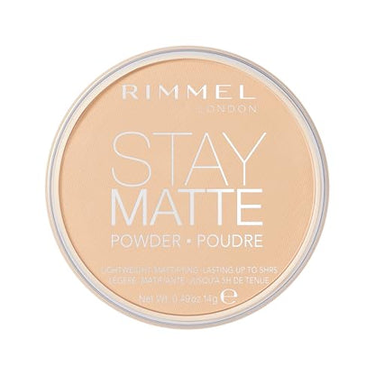 Rimmel London Stay Matte - Polvo Compacto 011 Creamy Natural, Ligero, Alta Cobertura, Control de Brillo, 0.49oz - imagen 3