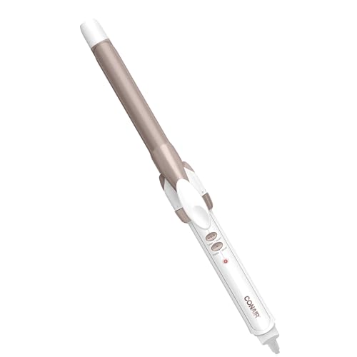 Curling Iron Conair Doble Cerámica de ¾ Pulgadas, Rizador de Pelo para Cabello Corto, Medio y Largo, Color Blanco/Oro Rosa - imagen 4