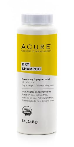 Champú Seco Acure - Mini Champú en Polvo para Mujeres con Cabello Rubio y Oscuro, Refresca el Cabello Tratado con Color, con Romero y Menta, Sin - imagen 2