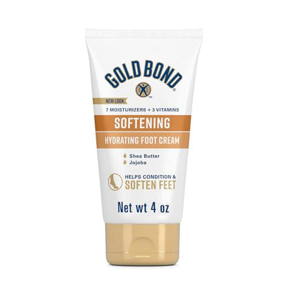 Crema para pies suavizante Gold Bond, 4 oz., loción para pies con manteca de karité para suavizar pies ásperos y secos - imagen 2