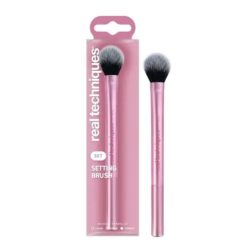 Brocha para Fijar Real Techniques con Cerda Sintética Ultra Suave y Cortes Personalizados, Ferrules de Aluminio Extendidos para Mayor Cobertura - imagen 3