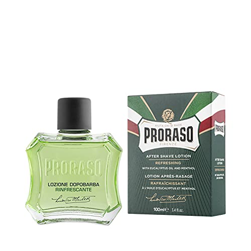 Loción After Shave Proraso - Aceite de Eucalipto y Mentol - Splash Refrescante para Todo Tipo de Barba - Afeitado Italiano para Hombres - 3.4oz - imagen 1