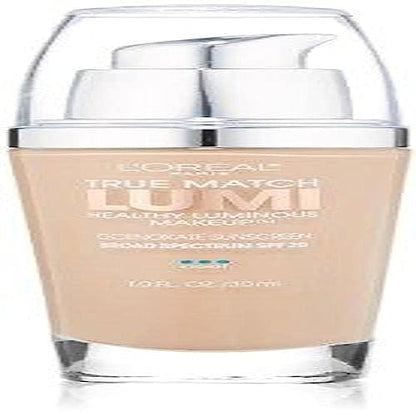 Maquillaje L'Oreal Paris True Match Lumi Healthy Luminous, C3 Crema Natural, 1 fl oz. - imagen 1