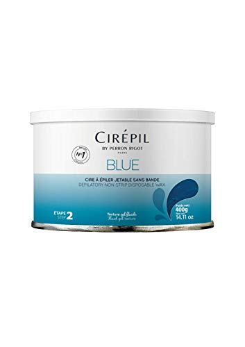 Cirepil Cera Dura Azul 400g - Cera para Cara y Cuerpo, Sin Fragancia, Sin Tiras, Ideal para Piel Sensible y Depilación Brasileña, Textura Gel Fluido - imagen 1