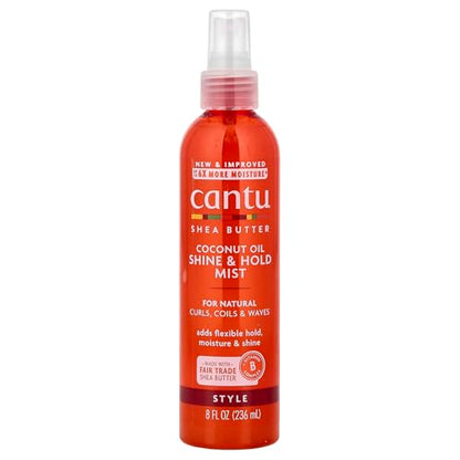 Cantu Mist Brillo y Fijación de Aceite de Coco con Manteca de Karité para Cabello Natural, 8 fl oz - imagen 3