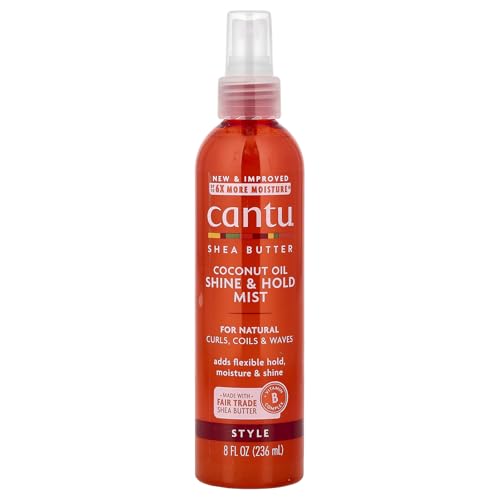 Cantu Mist Brillo y Fijación de Aceite de Coco con Manteca de Karité para Cabello Natural, 8 fl oz - imagen 2