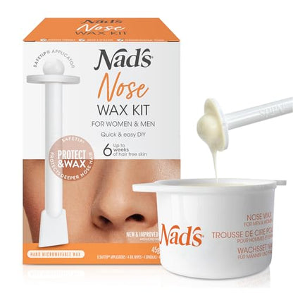 Kit de Cera para Nariz Nad's para Hombres y Mujeres - Kit de Depilación para Remoción Rápida y Fácil de Vello Nasal, 1 Unidad - imagen 4