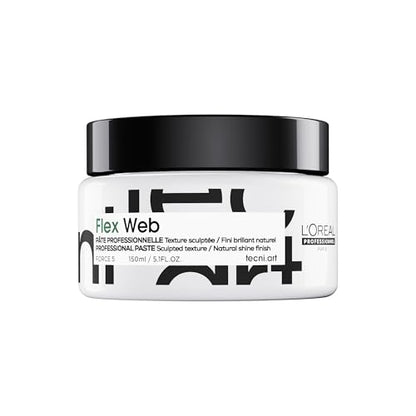 Pasta de Textura Flex Web L'Oréal Professionnel Paris - Pomada y Gel de Estilo de Fuerte Sujeción para Todo Tipo de Cabello, El Empaque Puede Variar - imagen 4
