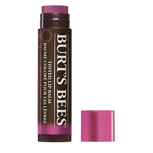 Burt's Bees Bálsamo Labial Tinte 100% Natural, Sweet Violet con Manteca de Karité y Ceras Botánicas - 1 Tubo - imagen 1