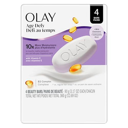 Jabón de Belleza Olay, Antienvejecimiento, 10x Más Hidratantes, Suave y Gentil con la Piel, Complejo de Vitamina E y B3, Para Todo Tipo de Piel, - imagen 3