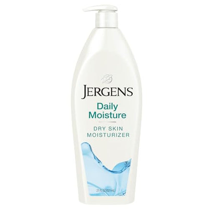 Loción Hidratante Jergens Daily Moisture para Piel Seca, Crema de Manos y Cuerpo con Mezcla HYDRALUCENCE, Proteínas de Seda y Extracto de Cítricos, - imagen 1
