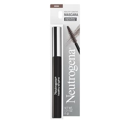 Máscara Neutrogena Healthy Lengths para Pestañas Más Fuertes y Largas, Sin Grumos, Resistente al Agua, con Aceite de Oliva y Vitamina E, Color Marrón - imagen 4