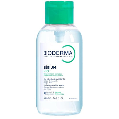 Agua Micelar Bioderma Sébium H2O con Dispensador, Limpiador Facial Suave y Desmaquillante para Piel Mixta a Grasa, 500 ml - imagen 4