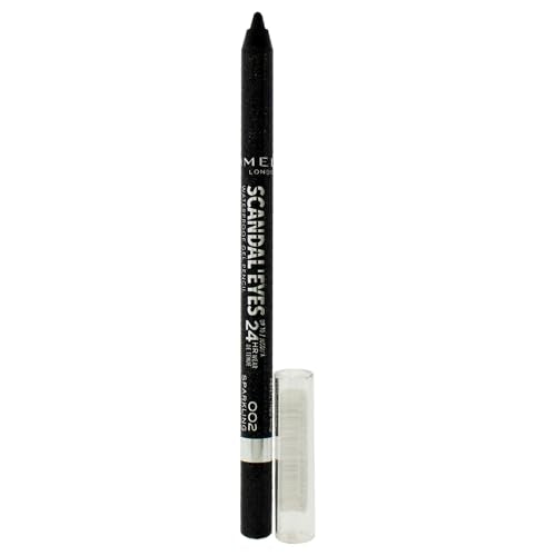 Lápiz de Ojos Rimmel Scandaleyes Waterproof Kohl Kajal, Negro Brillante, 1.2 g - imagen 1
