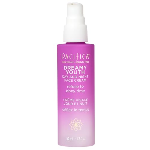 Loción Hidratante Facial Pacifica - Crema Facial Dreamy Youth de Día y Noche, Cuidado Diario, Aceite de Semilla de Uva, Péptidos, 1.7 fl oz (1 Unidad) - imagen 1