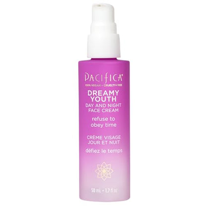Loción Hidratante Facial Pacifica - Crema Facial Dreamy Youth de Día y Noche, Cuidado Diario, Aceite de Semilla de Uva, Péptidos, 1.7 fl oz (1 Unidad) - imagen 2