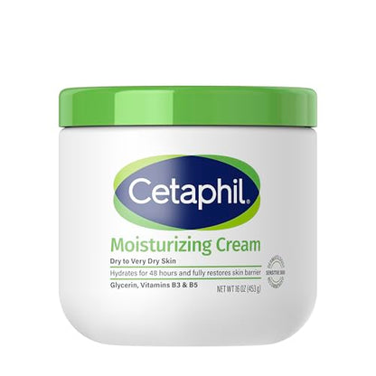 Crema Hidratante Cetaphil para Cara y Cuerpo, 16 oz, Sin Fragancia, No Comedogénica, Para Piel Seca a Muy Seca y Sensible - imagen 3