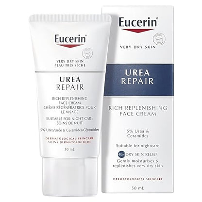 Crema Facial Eucerin Replenishing Skin Relief (5% Urea) 50ml, Cuidado Dermatológico, Sin Fragancia - imagen 2