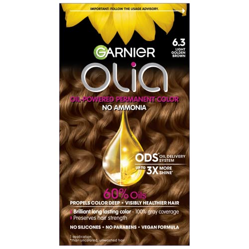 Garnier Olia Color de Cabello, Tinte Permanente Sin Amoníaco, Fórmula con Aceite para 100% Cobertura de Canas y 3x Brillo, Vegano y Libre de - imagen 2