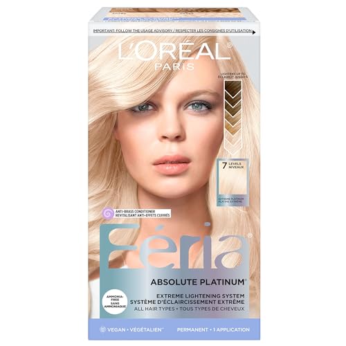 L'Oreal Paris Feria Coloración Permanente Brillante, Platino Extremo, Kit de Tinte para Cabello, Pack de 1 - imagen 3