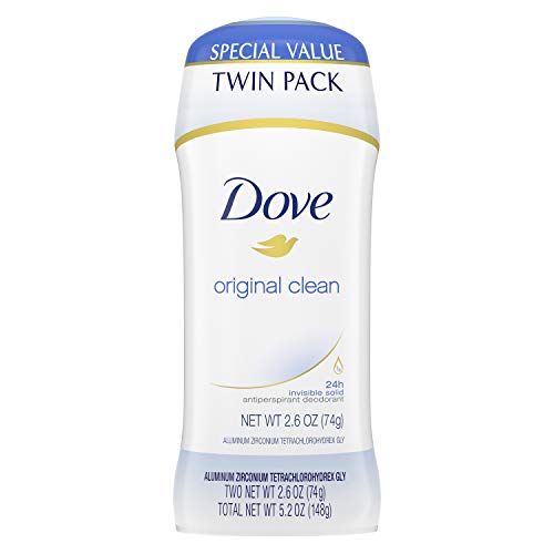 Desodorante Antitranspirante Dove Original Clean para Mujeres, Protección contra el Sudor de 24 Horas, 2.6 oz, Paquete de 2 - imagen 1