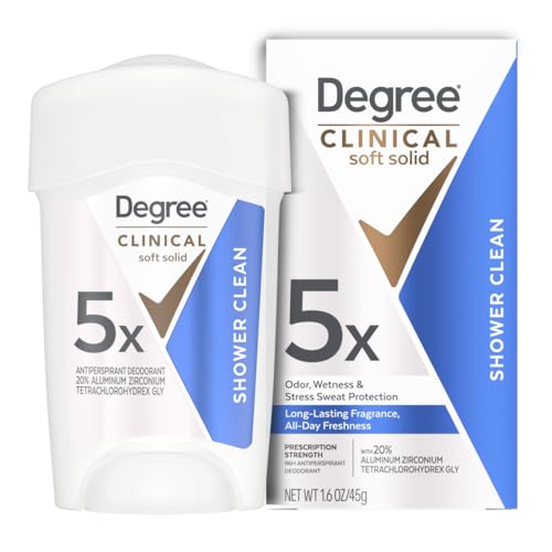 Desodorante Antitranspirante Degree Clinical Strength 96 Horas Protección contra Sudor y Olores, Sólido Suave, 1.7 oz - imagen 1