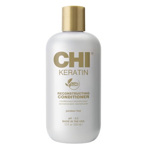 Acondicionador Reconstructor CHI Keratin, Mejora la Salud del Cabello, Aporta Brillo y Previene Quiebre Futuro, Libre de Sulfatos y Parabenos, 12 Oz - imagen 2