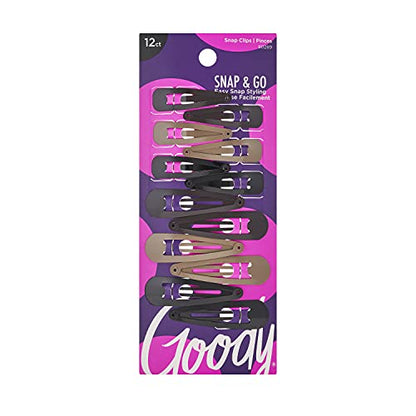 Pinzas para el cabello Goody Metal Contour - Paquete de 12, Colores Variados - Fáciles de Usar - Para Todos los Tipos de Cabello - Accesorios Sin - imagen 3