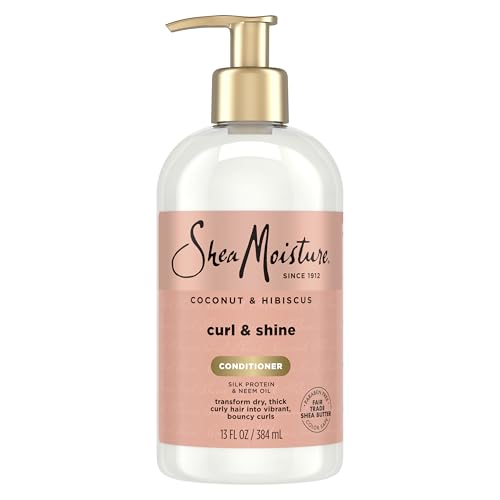 Acondicionador SheaMoisture Curl & Shine con Coco y Hibisco, para Cabello Rizado y Grueso, Hidratante y Suavizante, 13 oz - imagen 3