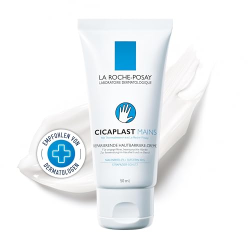 Crema de Manos La Roche-Posay Cicaplast, Loción Hidratante para Manos Secas, con Manteca de Karité, No Grasa, Sin Fragancia, 1.69 Fl Oz (Paquete de 1) - imagen 1
