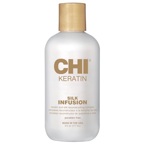 CHI Keratin Silk Infusion, Suero Hidratante para el Cabello, Restaura Suavidad y Brillo, Ayuda a Cabello Seco y Dañado, Sin Sulfatos, 6 Oz - imagen 1