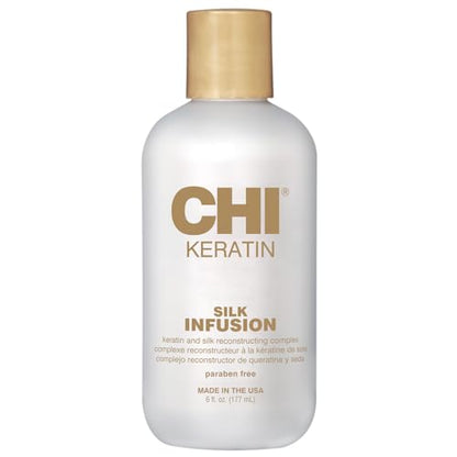 CHI Keratin Silk Infusion, Suero Hidratante para el Cabello, Restaura Suavidad y Brillo, Ayuda a Cabello Seco y Dañado, Sin Sulfatos, 6 Oz - imagen 1