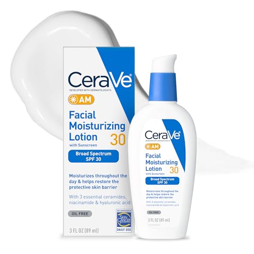 CeraVe Loción Hidratante Facial AM con SPF 30, Hidratante Facial Libre de Aceite, con Ácido Hialurónico, Niacinamida y Ceramidas, No Comedogénico, - imagen 1