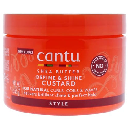 Cantu Shea Butter Curling Custard para Cabello Natural, 12 Onzas - imagen 3