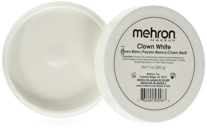 Maquillaje Profesional en Crema Blanco Mehron para Payasos | Pintura Facial Blanca para Escenario, Cine, Cosplay y Mimo | 7 oz (198g) - imagen 2