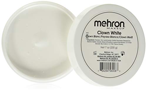 Maquillaje Profesional en Crema Blanco Mehron para Payasos | Pintura Facial Blanca para Escenario, Cine, Cosplay y Mimo | 7 oz (198g) - imagen 4
