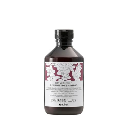 Champú Replumping Davines Naturaltech, Hidratante para Cabello Fino sin Elasticidad - Con Fitonutrientes de Ciruela - Limpiador Suave que Aporta - imagen 1