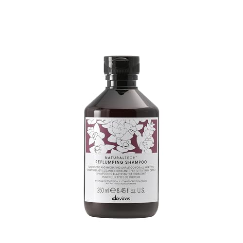 Champú Replumping Davines Naturaltech, Hidratante para Cabello Fino Sin Elasticidad - Con Fitocéuticos de Ciruela - Limpiador Suave que Aporta - imagen 1