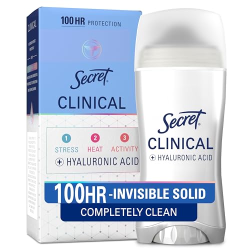 Desodorante Antitranspirante Secret Clinical Strength para Mujeres, Protección contra Sudor y Olores de 100 horas, 3X Protección contra Estrés con - imagen 1